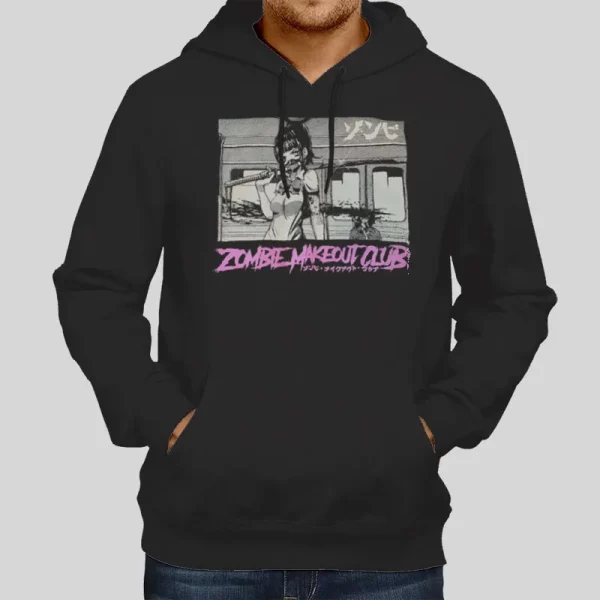 Vintage Train Slice Zombie Makeout Club Hoodie