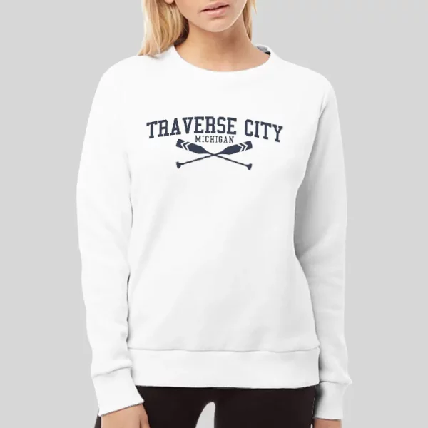 Vintage Traverse City Michigan Hoodie