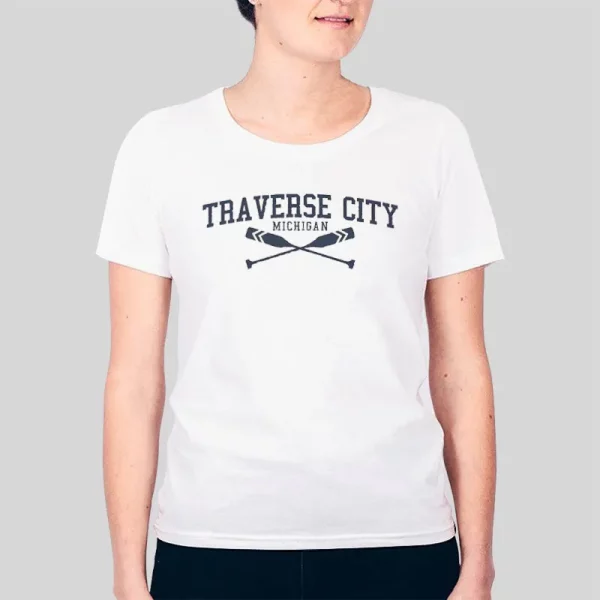 Vintage Traverse City Michigan Hoodie