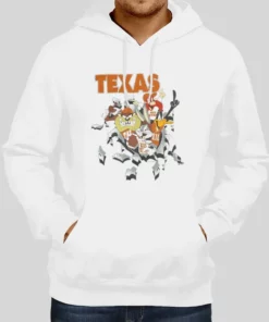 Warner Bros Vintage 1994 University Of Texas Hoodie Sweatshirt 1