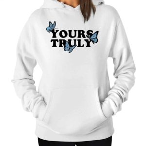 Yours Truly Blue Butterfly Hoodie