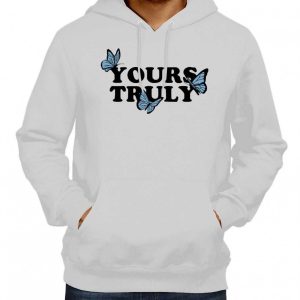 Yours Truly Blue Butterfly Hoodie 2