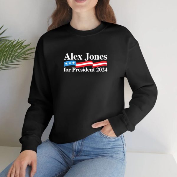 Alex Jones For President 2024 America Flag T-Shirt