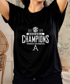 Arkansas Razorbacks 2024 Sec West Baseball Regular Season Champions Locker Room T Shirt 1