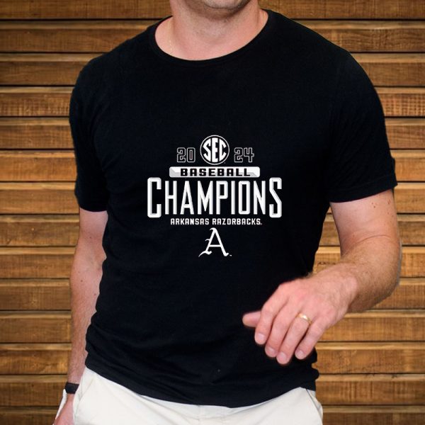 Arkansas Razorbacks 2024 Sec West Baseball Regular Season Champions Locker Room T-Shirt