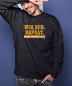 BOSTON HOCKEY WIN HUG REPEAT T SHIRT 2