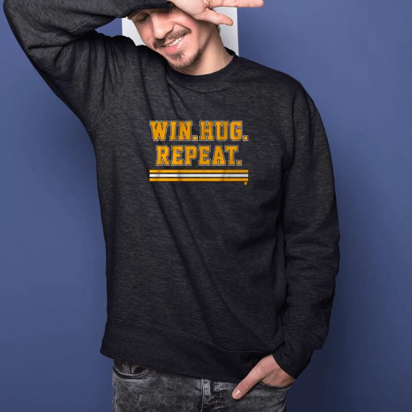 BOSTON HOCKEY WIN HUG REPEAT T-SHIRT