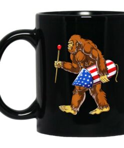 Bigfoot Fireworks 4th Of July Mugs 1
