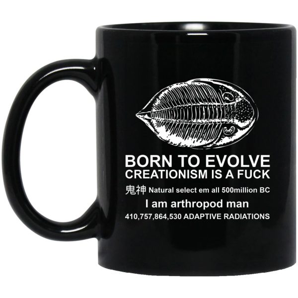 Born To Evolve Creationism Is A Fuck Natural Select Mugs