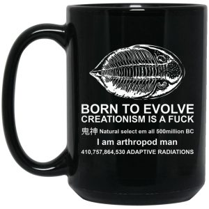 Born To Evolve Creationism Is A Fuck Natural Select Mugs 2