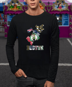 Boston Celtics Boston Bruins Red Sox New England Patriots Proud Of Boston T Shirt 2