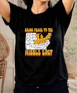 Bring Peace To The Middle East Usa Map T Shirt 1