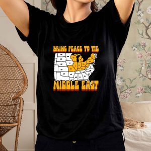 Bring Peace To The Middle East Usa Map T-Shirt