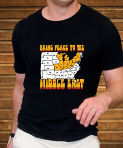 Bring Peace To The Middle East Usa Map T Shirt 2