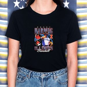 Brody Harding Illinois Baseball Bootleg T Shirt 1