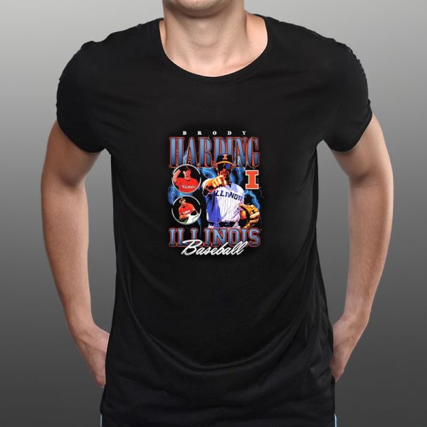 Brody Harding Illinois Baseball Bootleg T-Shirt