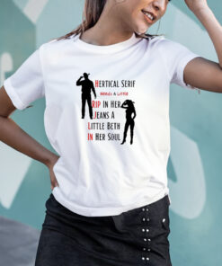 Cowboy Cowgirl Every Girl Needs A Little Rip In The Jeans And A Little Bit Of Beth In Her Soul 2024 T shirt 1