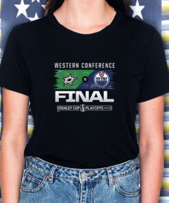 Dallas Stars Vs Edmonton Oilers 2024 Western Conference Finals Matchup T Shirt 1