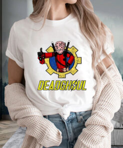 Deadghoul Fallout Shelter Deadpool Logo T Shirt 1