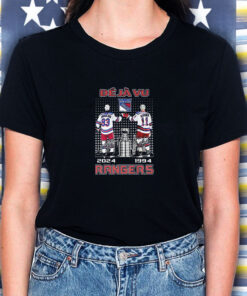 Deja Vu New York Rangers Messier 1994 And Zibanejad 2024 T Shirt 1
