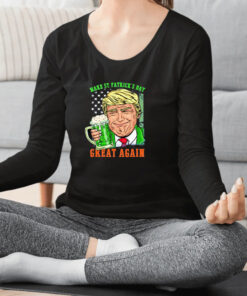 Donald Trump Drinking Beer Make St Patrick's Day Great Again Shirts 1