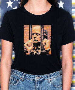 Donald Trump In Prison Jail Indicted President Arrested T Shirt 2