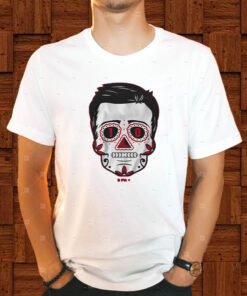 Drake Maye Sugar Skull T-Shirt 1 Drake Maye Sugar Skull T Shirt 2