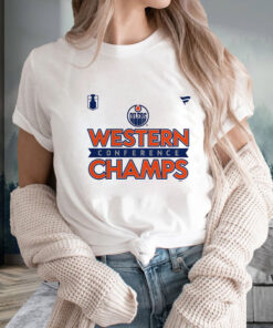 Edmonton Oilers 2024 Western Conference Champions Locker Room T Shirt 1
