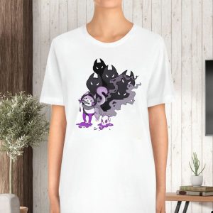 Evocaitart Asexual Pride Cat T Shirt 2