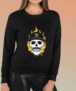 Flaming Pirate Skull T Shirt 1
