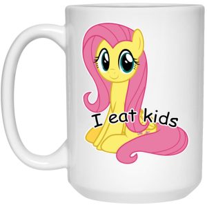 Fluttershy I Eat Kids Mugs