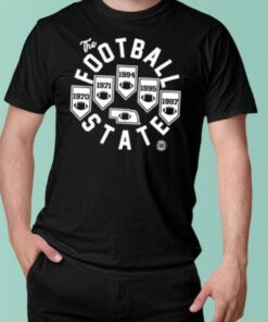 Football State Banners Red T Shirt 2