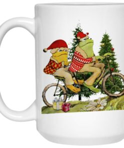Frog And Toad On The Bike Christmas Mugs 2