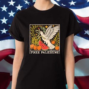 Fruitblush Free Palestine Dove And Fruit Free For Palestine T-Shirt