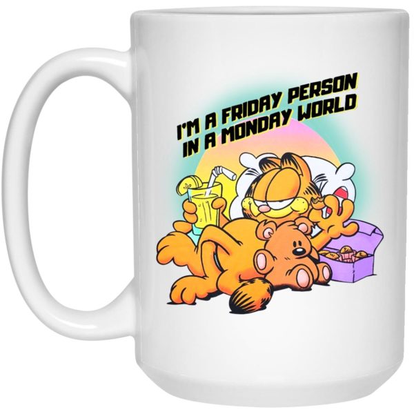 Garfield I’m A Friday Person In A Monday World Mugs