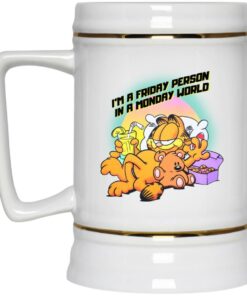 Garfield I’m A Friday Person In A Monday World Mugs 2 Garfield I'm A Friday Person In A Monday World Mugs 3