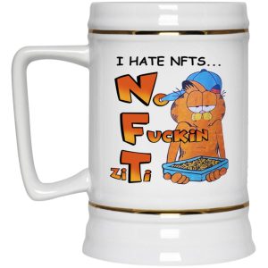 Garfield I Hate NFTs No Fuckin Ziti Mugs 3