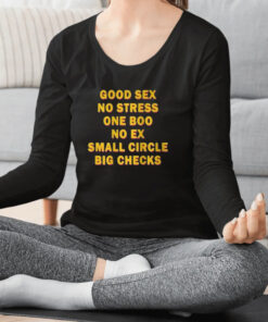 Good Sex No Stress One Boo No Ex Small Circle Big Checks Shirts 1