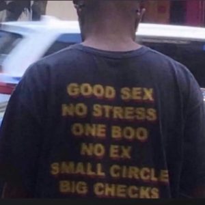 Good Sex No Stress One Boo No Ex Small Circle Big Checks Shirts 2