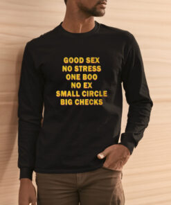 Good Sex No Stress One Boo No Ex Small Circle Big Checks Shirts 3