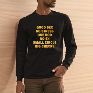 Good Sex No Stress One Boo No Ex Small Circle Big Checks Shirts 3