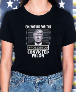 I'm Voting For The Convicted Felon Trump Mugshot T Shirt 2