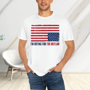 I'm Voting For The Outlaw America Flag 2024 T Shirt 1