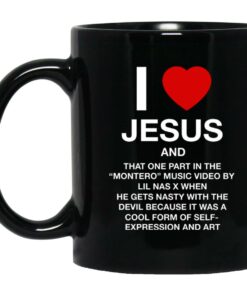 I Love Jesus And That One Part In The Montero Music Video Mugs 1