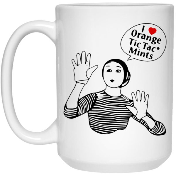 I Love Orange Tic Tac Mints Mugs