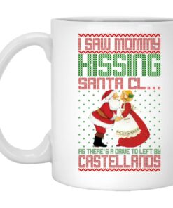 I Saw Mommy Kissing Santa Claus Christmas Mugs 1