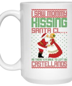 I Saw Mommy Kissing Santa Claus Christmas Mugs 2