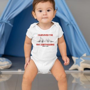 I Survived Nyc Earthquake April 5 2024 Baby Onesie Shirt 1