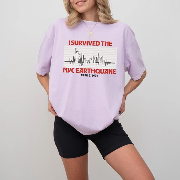 I Survived Nyc Earthquake April 5 2024 Womens T-Shirt
