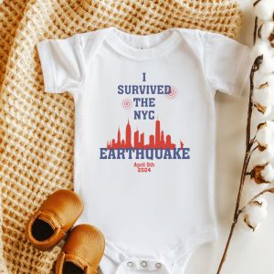 I Survived The Nyc Earthquake April 5Th 2024 Baby Onesie Shirt 1